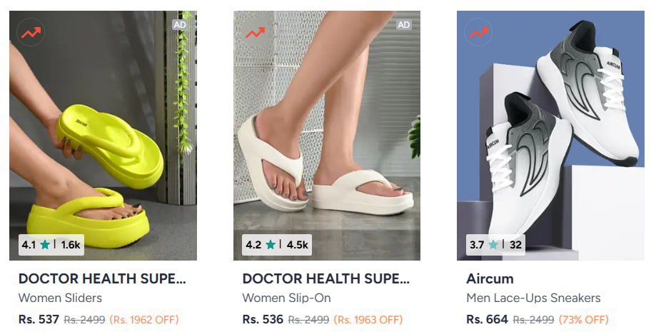 Myntra Footwear Min 70 Extra 10 – Best Price in India