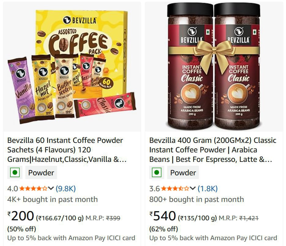 On Bevzilla Instant Coffee – Best Price in India