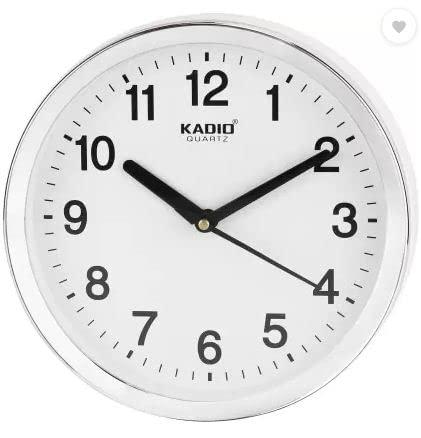Kadio Analog 20 Cm X 20 Cm Wall Clock (white With Glass Standard) 159 – Bes