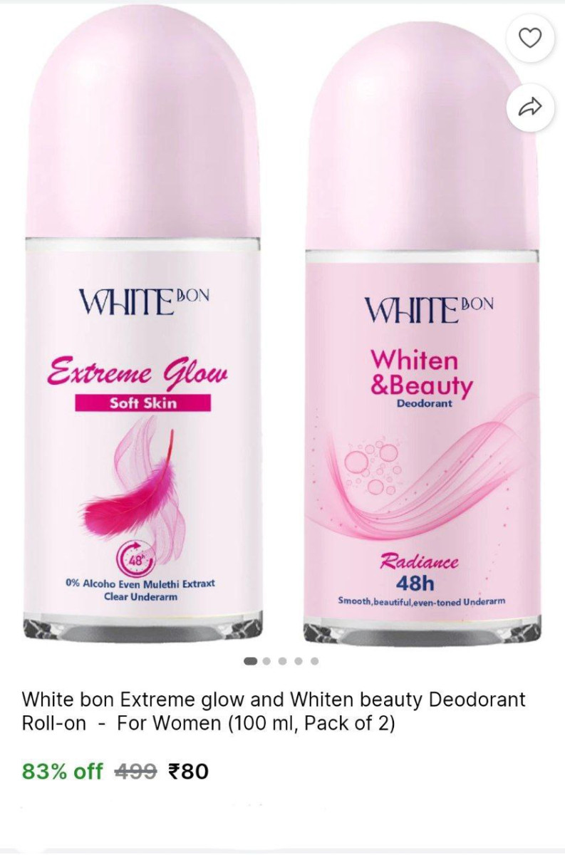 White Bon Deodorant Roll-on 80 – Best Price in India