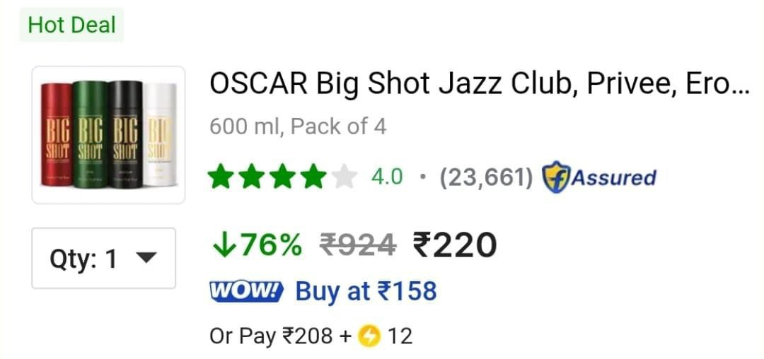 Loot Fast 220 Pack Of 4 Deo – Best Price in India