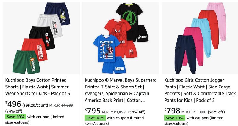 Amazon 75 On Branded Kids Clothing Apply Coupon Link – Best Price in India