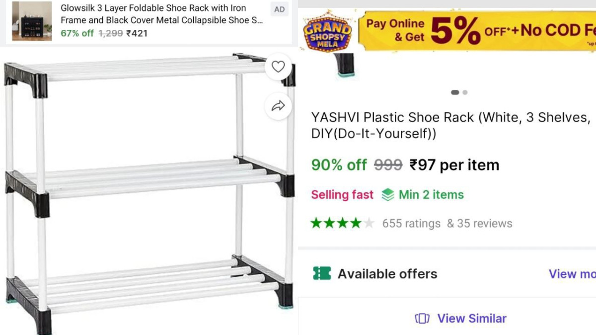 Shoe Rack 97min Buy - 2 Qty – Best Price in India