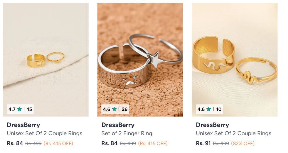 Myntra Women S Rings Under 199men S Rings Under 199men S Bracelet Under 199