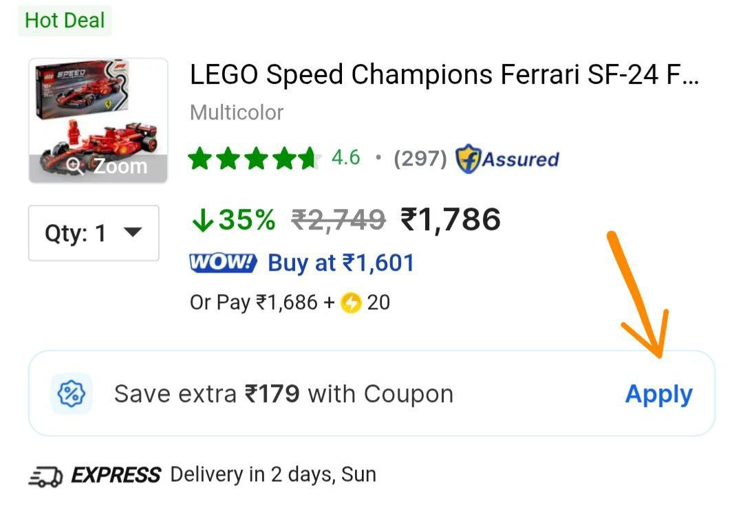 Grab Lego Ferrari Race Car Driver Set 1607apply Coupon From Cart More Deals