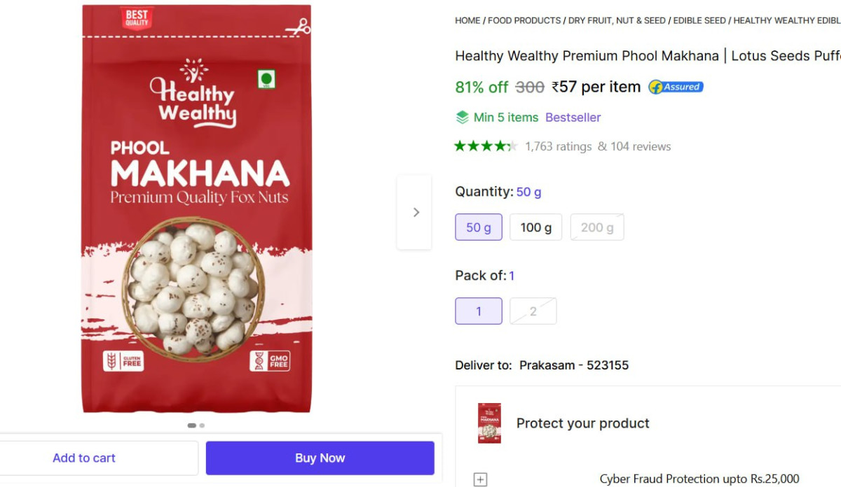Premium Phool Makhana 50gm 57 More Deals Click Here Must Read – Best Price 