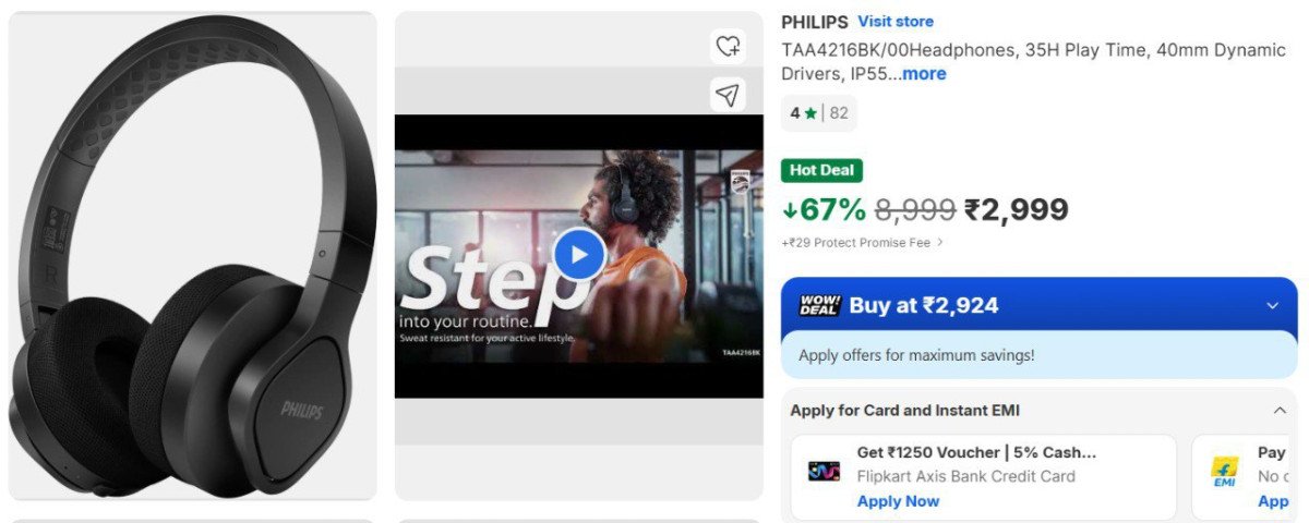 Flipkart 67 - Philips Headphones 35h Play Time At Rs 2999 – Best Price in I