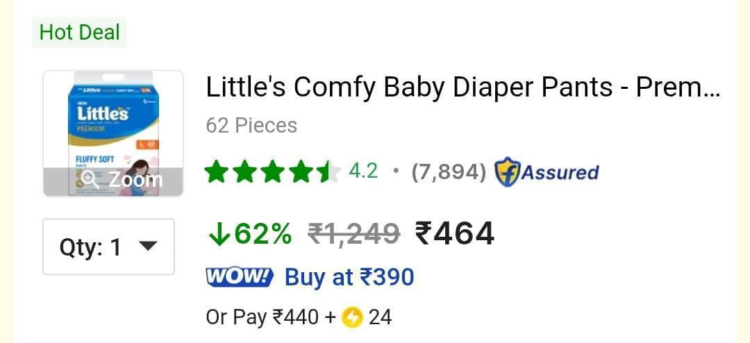 Grab Little S Comfy Baby Diaper Pants L (62 Pieces) 464extra 20 On All Litt