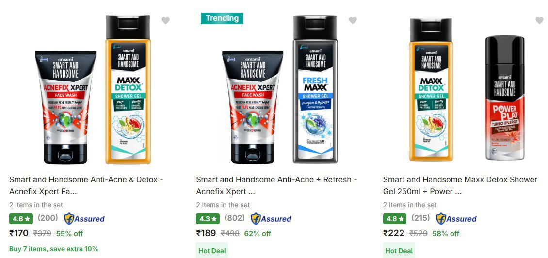 Flipkart 62 Smart Handsome Combo Kit – Best Price in India