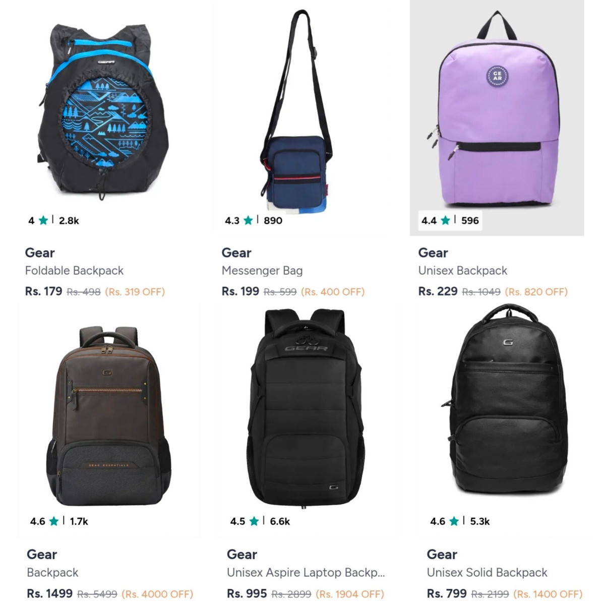 Gear Backpacks From 189low To High Bestseller – Best Price in India
