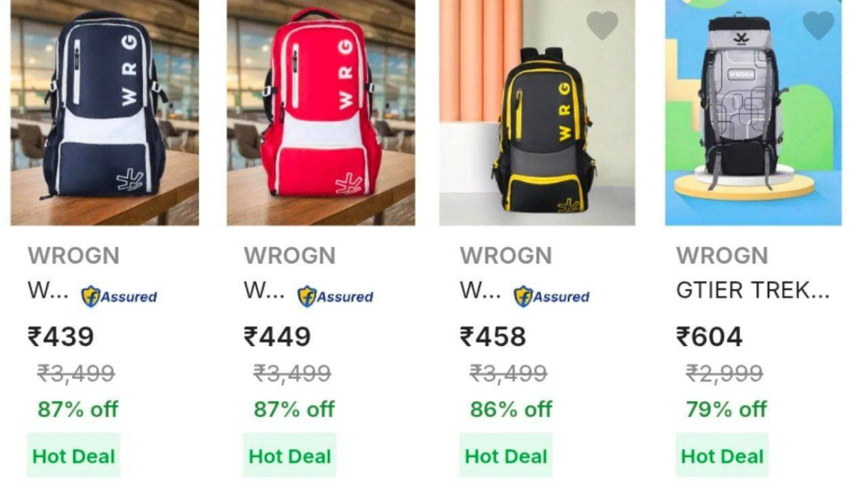 Flipkart 87 Wrogn Rucksacks – Best Price in India