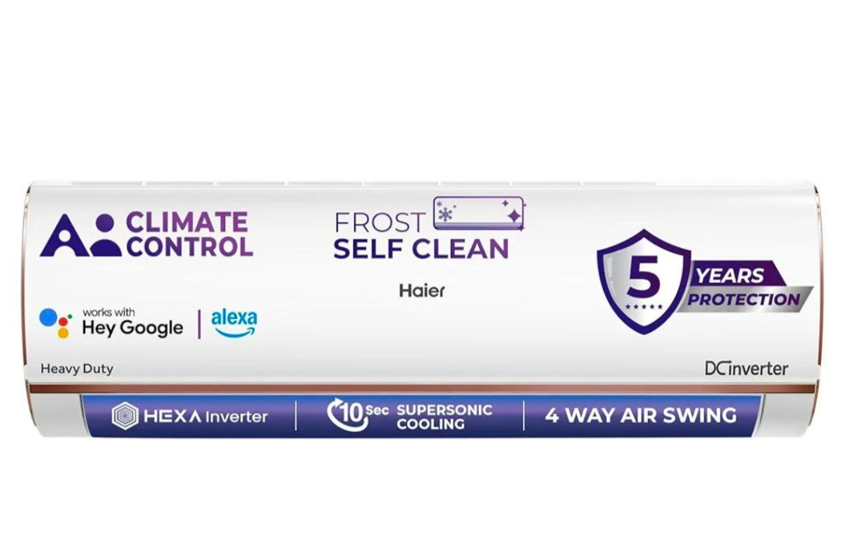 Haier 1 5 Ton 5 Star Ai Climate Control Smart Split Ac 36990apply 1500 Coup