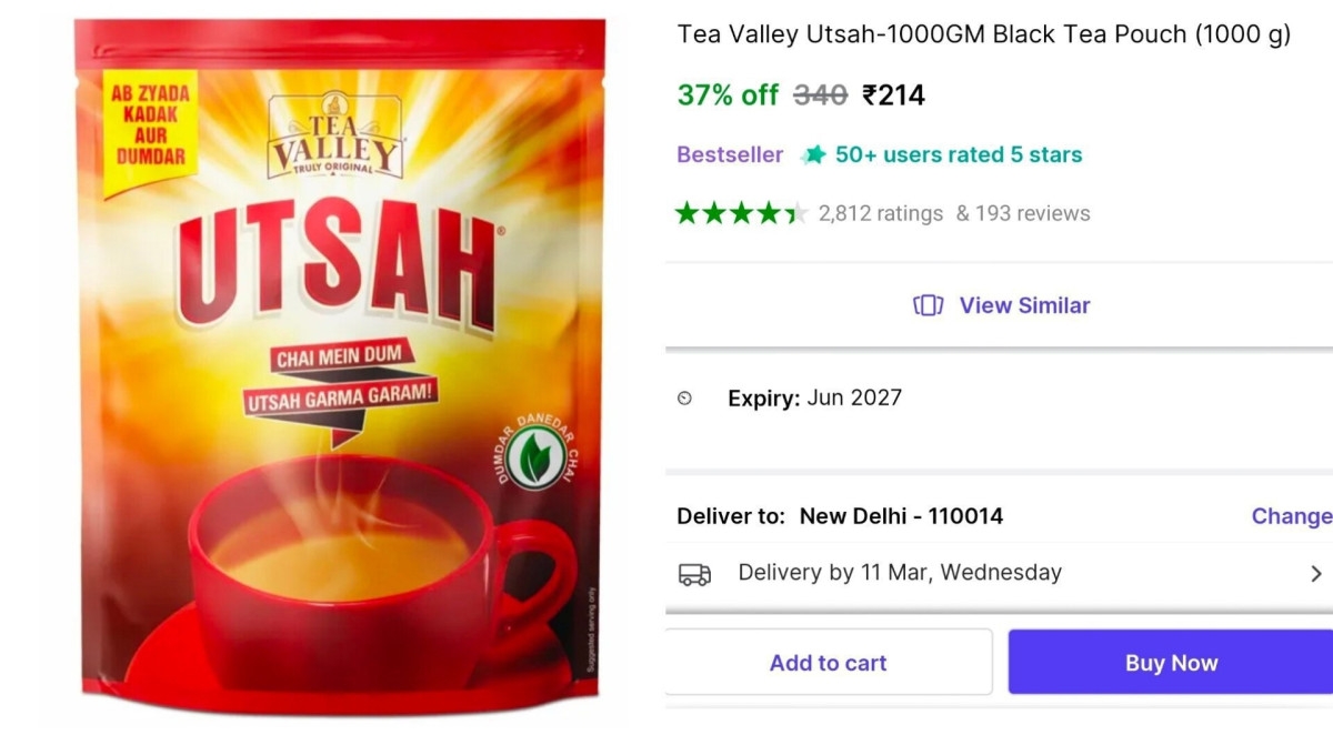 Utsah Tea - 1000g At 214 More Deals Click Here Must Read – Best Price in In