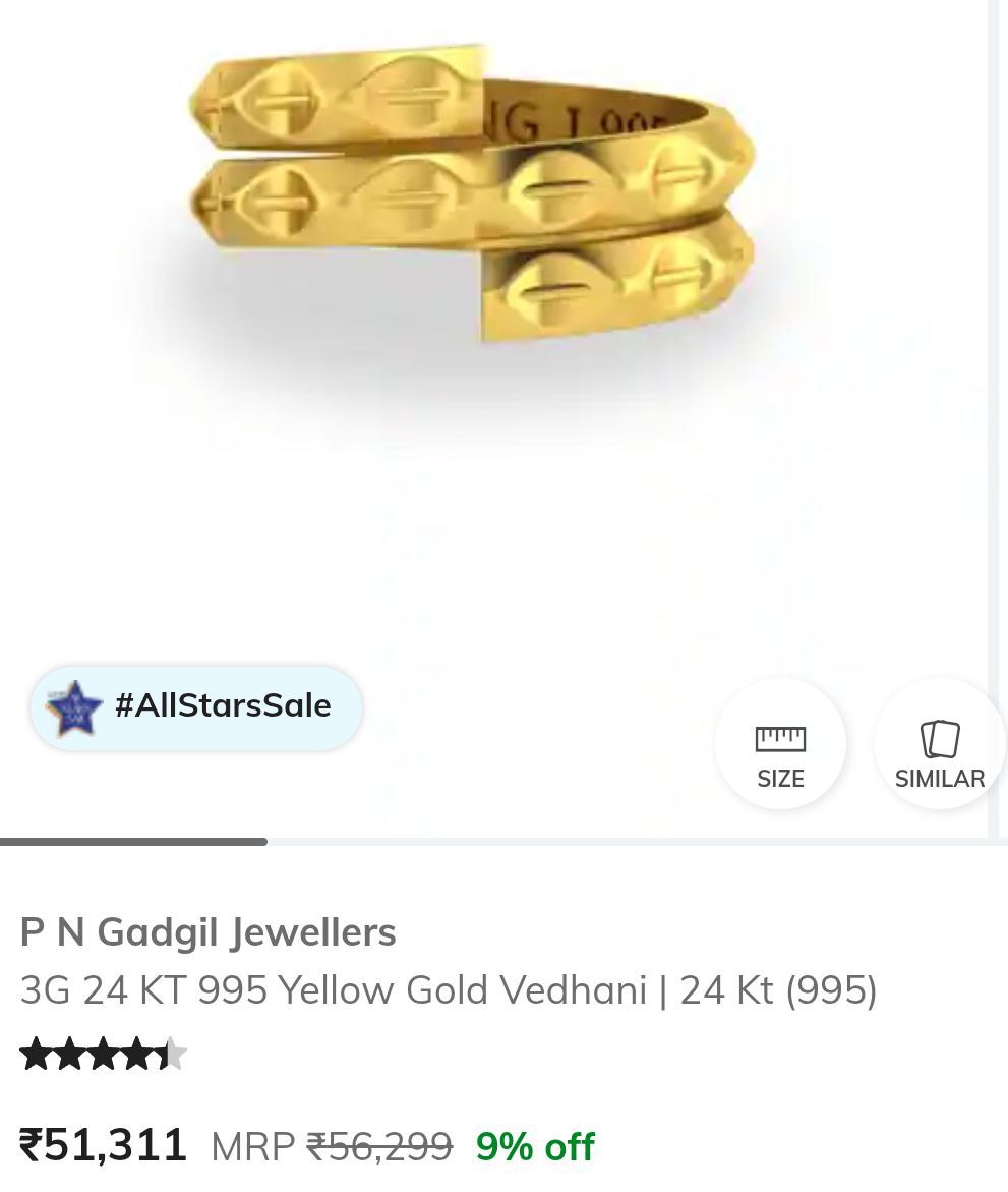 Drop Alert Gold On Ajio Golden Sale In Vedhani Big Savings Png Jewellers 3g