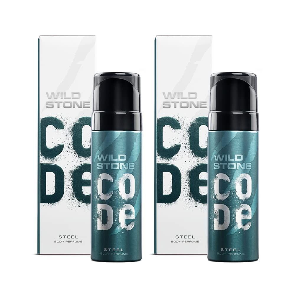 Wild Stone Code Steel Long Lasting Spray No Gas Body Perfume For Men Pack O