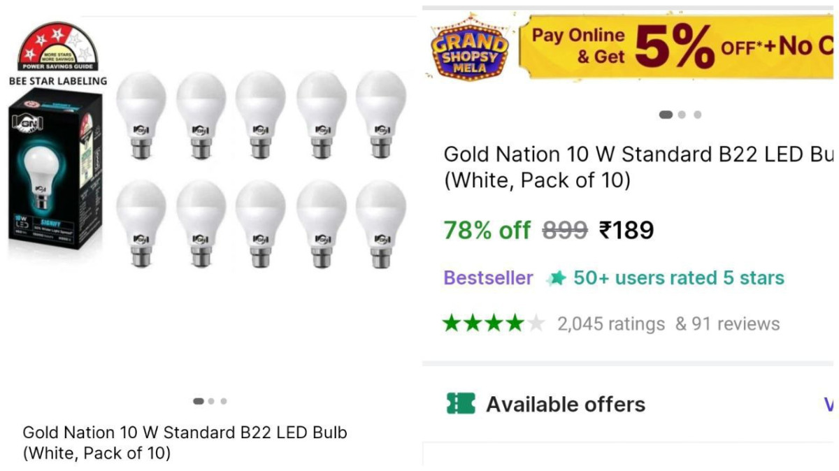 Pack Of 10 Bulb 189 – Best Price in India