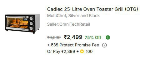 - Cadlec Oven Toster Grill At Rs 2499 – Best Price in India