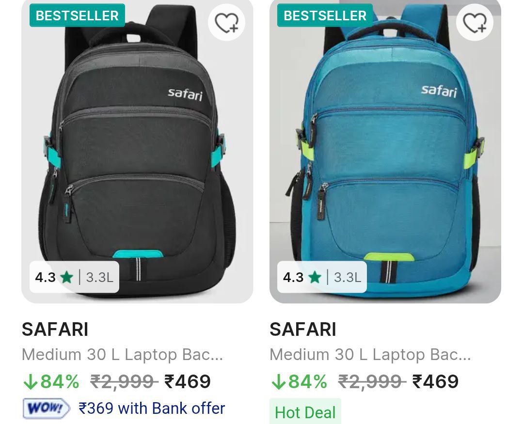 Flipkart 84 On Safari Backpacks – Best Price in India