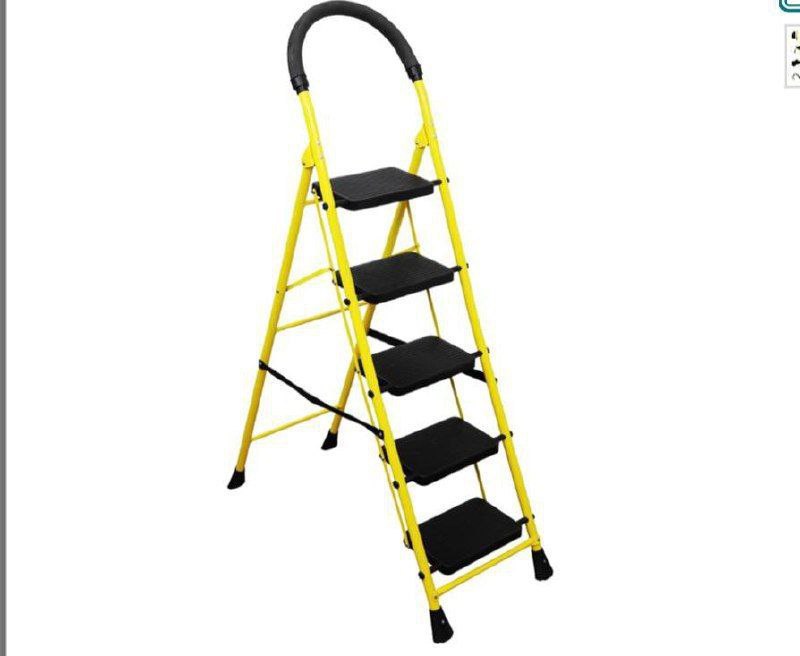 Bonkaso Mild Steel Multipurpose Climb Swift 5-step Foldable Ladder 2189 – B