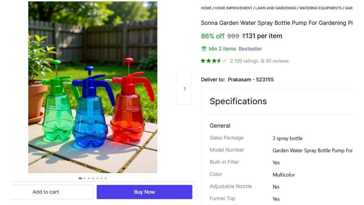 L Water Spray Bottle For Gardening 131 – Best Price in India