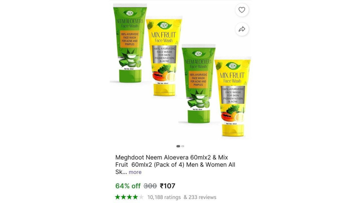 Face Wash (pack Of 4 240 Ml) 107 – Best Price in India