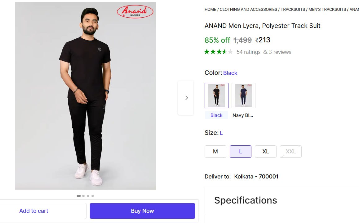 Men Polyester Track Suit 213 – Best Price in India