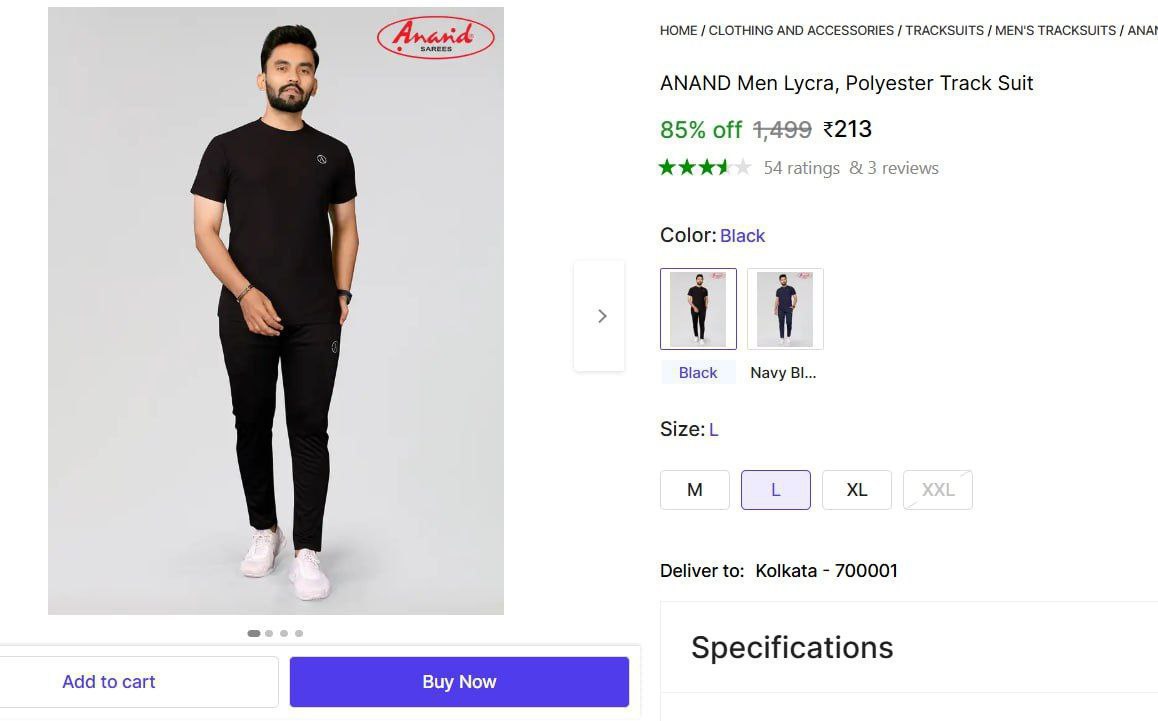 Men Polyester Track Suit 213 – Best Price in India