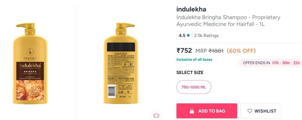 Myntra Tresemme Keratin Smooth Shampoo (1l)keratin Argan Oil For Straight S