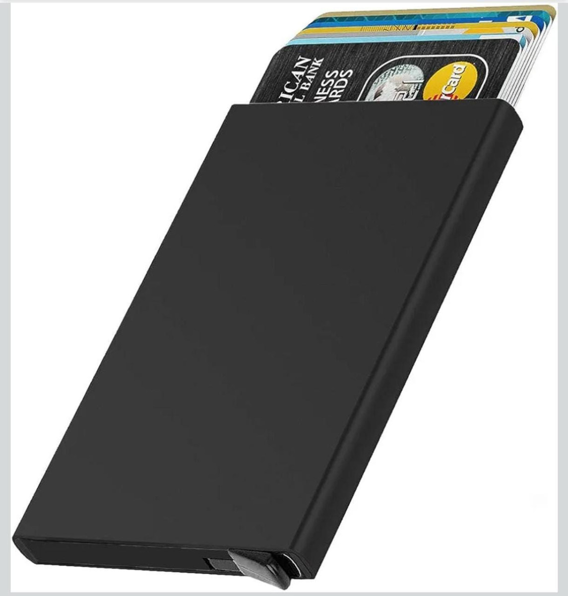 Stealodeal Black Rfid Blocking Aluminium Pop-up Debit Credit Atm Men Women 