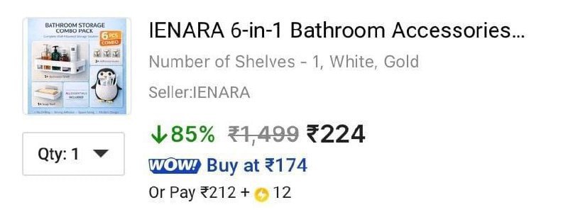 Loot 224 Bathroom Accessories Combo Set (pack Of 6) – Best Price in India
