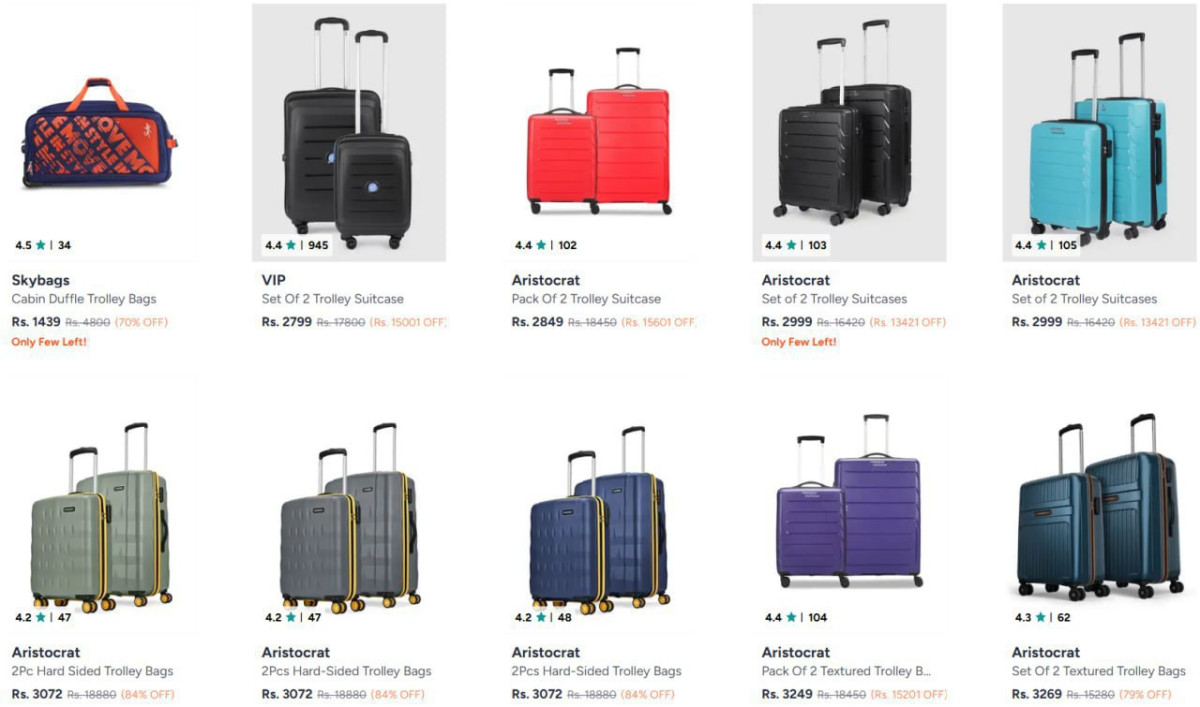 On Top Branded Luggage Small Medium Large Set Of 2 3 – Best Price in India