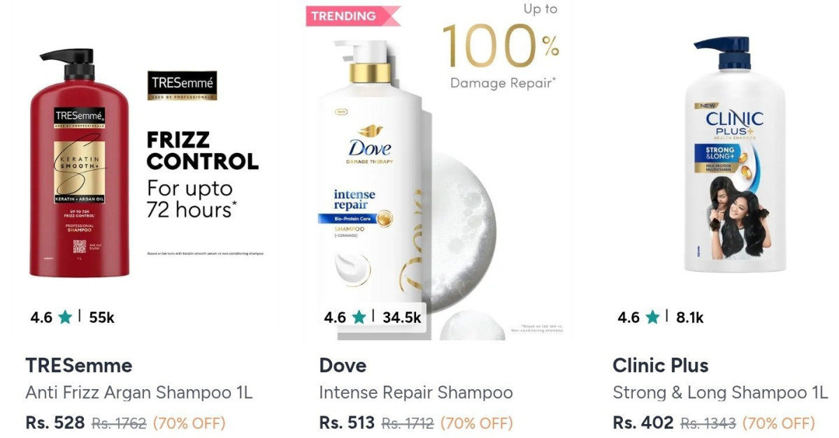 Loot 70 On Shampoos More Deals Click Here Must Read – Best Price in India