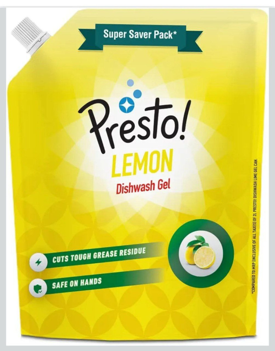 Amazon Brand - Presto Dishwash Gel Refill Pouch Lemon 2 Litre 199 – Best Pr