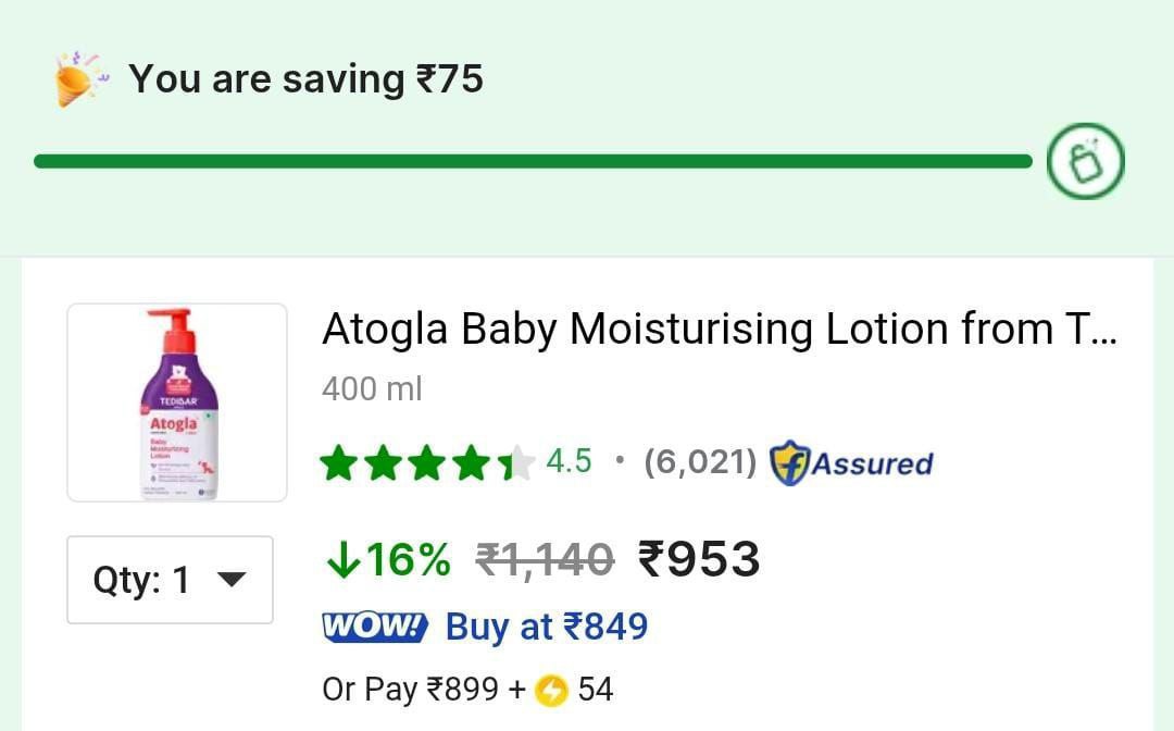 Loot Atogla Baby Moisturising Lotion (400ml) 953add To Cart Will Reduce Lim