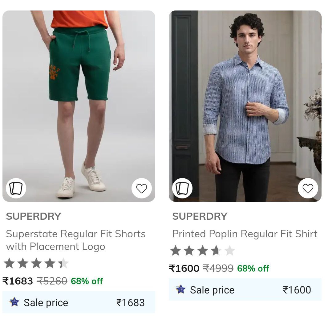 Ajio 68 On Superdry Premium Clothing – Best Price in India