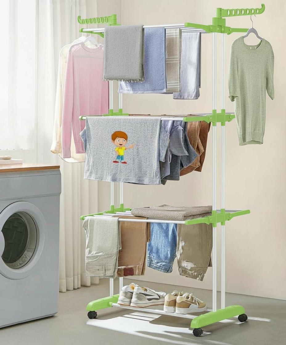Flipzon Premium Clothes Stand For Drying With Wheels Portable 1 073 – Best 