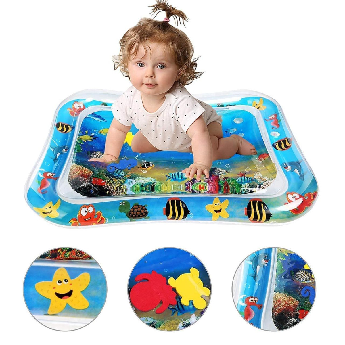 Tec Tavakkal Baby Kids Water Play Mat Toys Inflatable Tummy Time Leakproof 