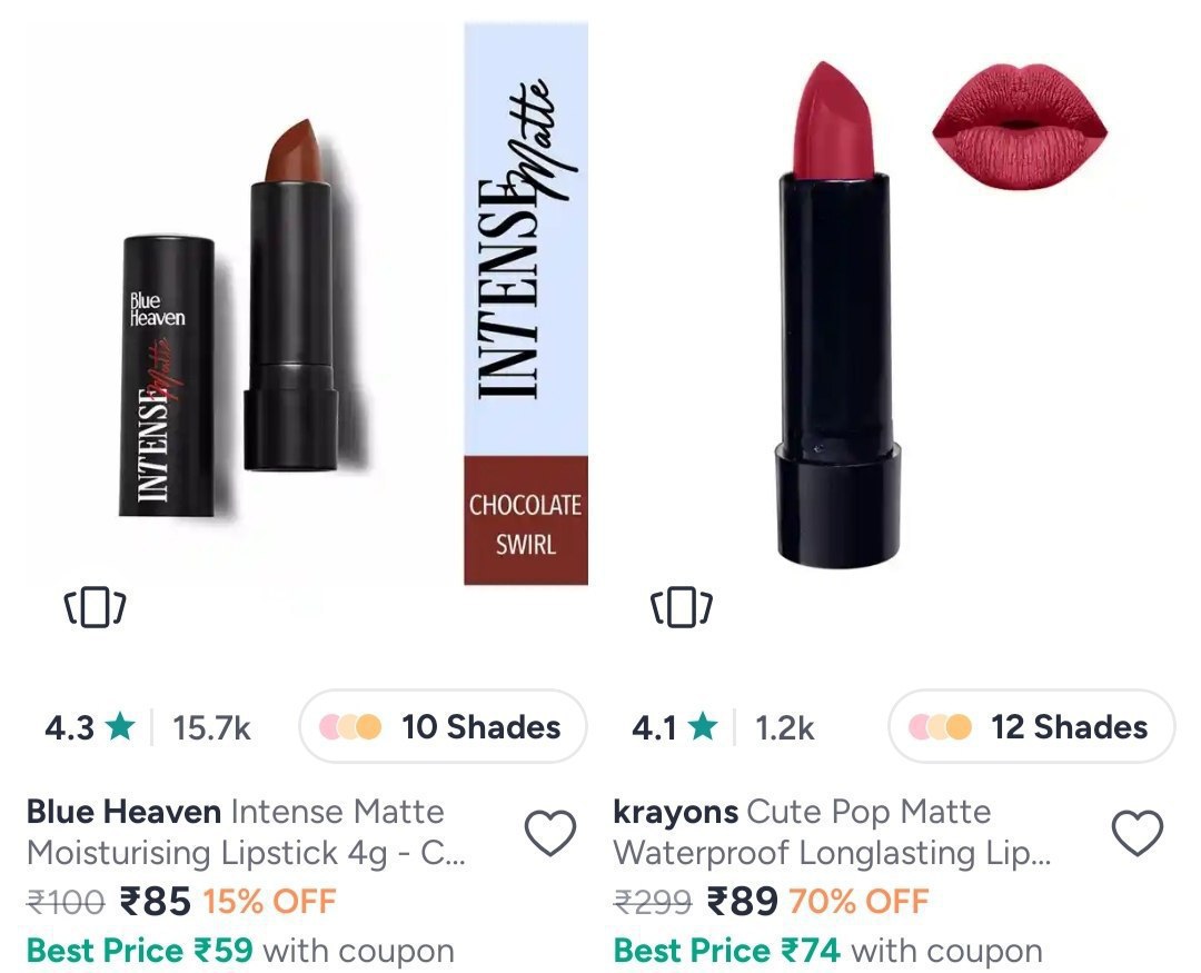 Lipstick From 85 More Deals Click Here Must Read – Best Price in India