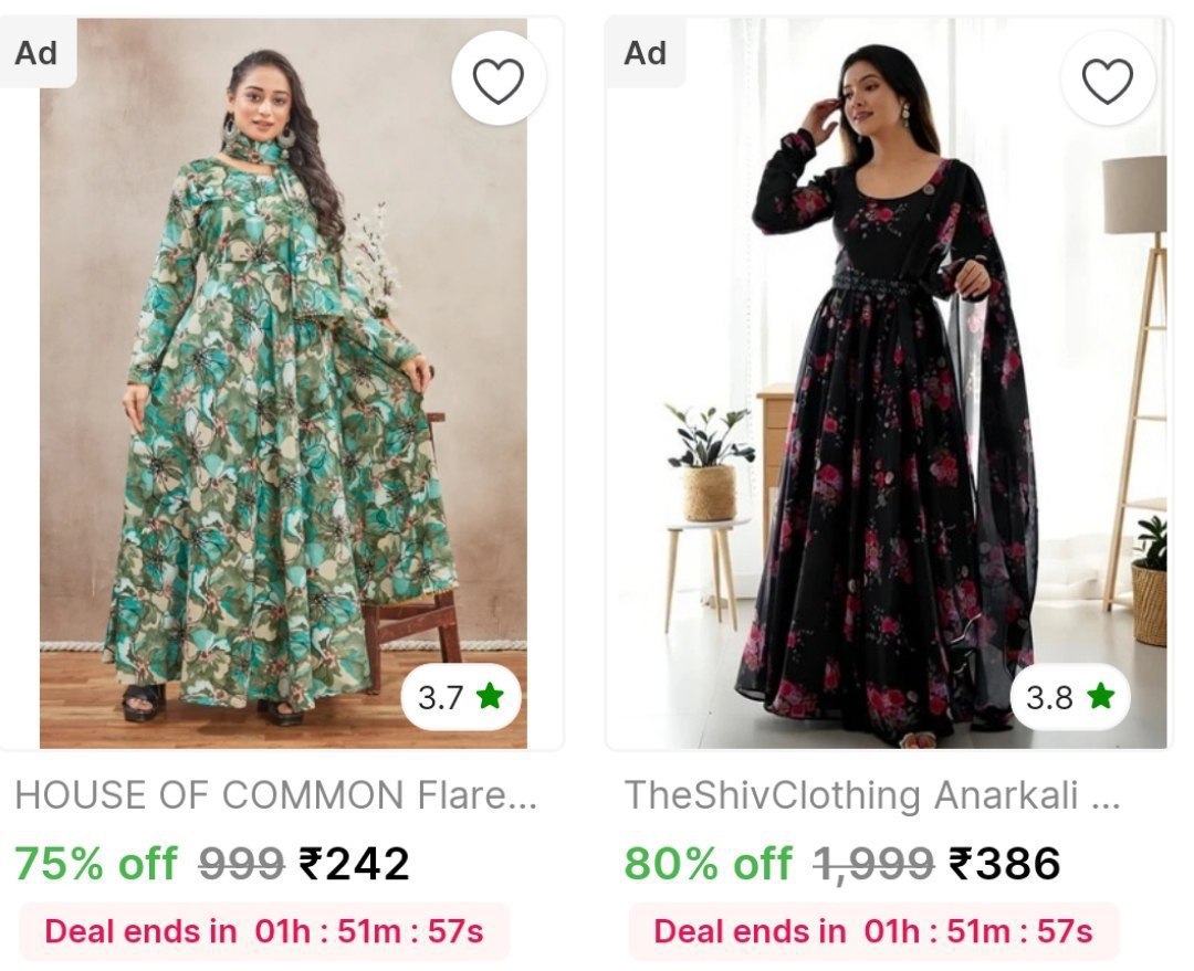Grab - Flared Gown From 242 – Best Price in India