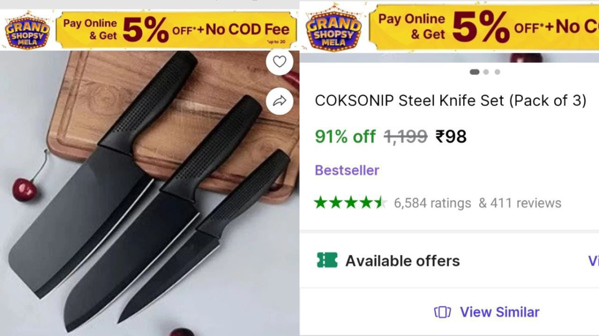 Knife Set 98set Of 3 – Best Price in India