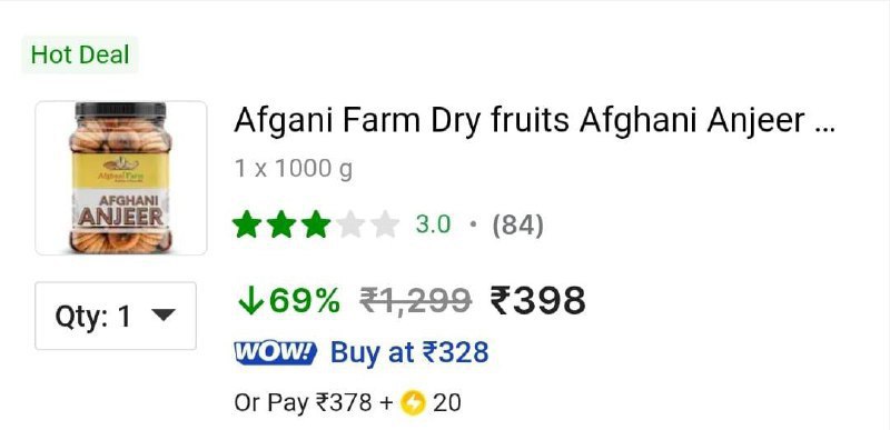 Fast Afghani Anjeer 1kg At 398 – Best Price in India