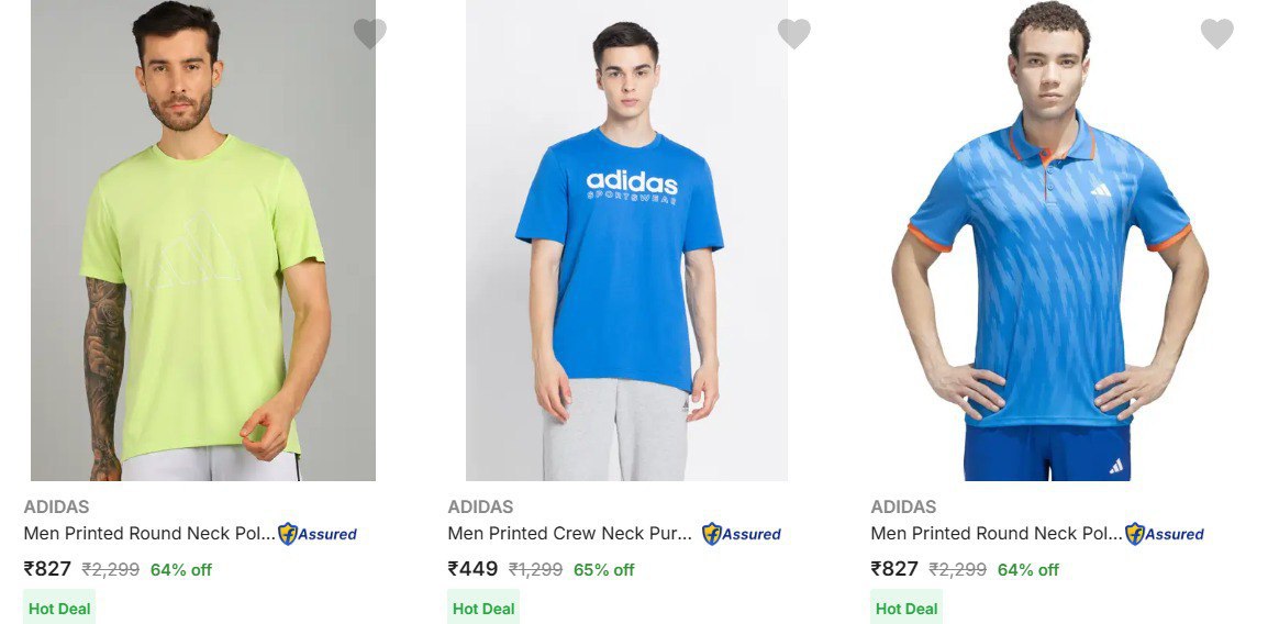 Flipkart Branded Fashion Deals Up To 70 Adidas T-shirts Trackpants Minimum 