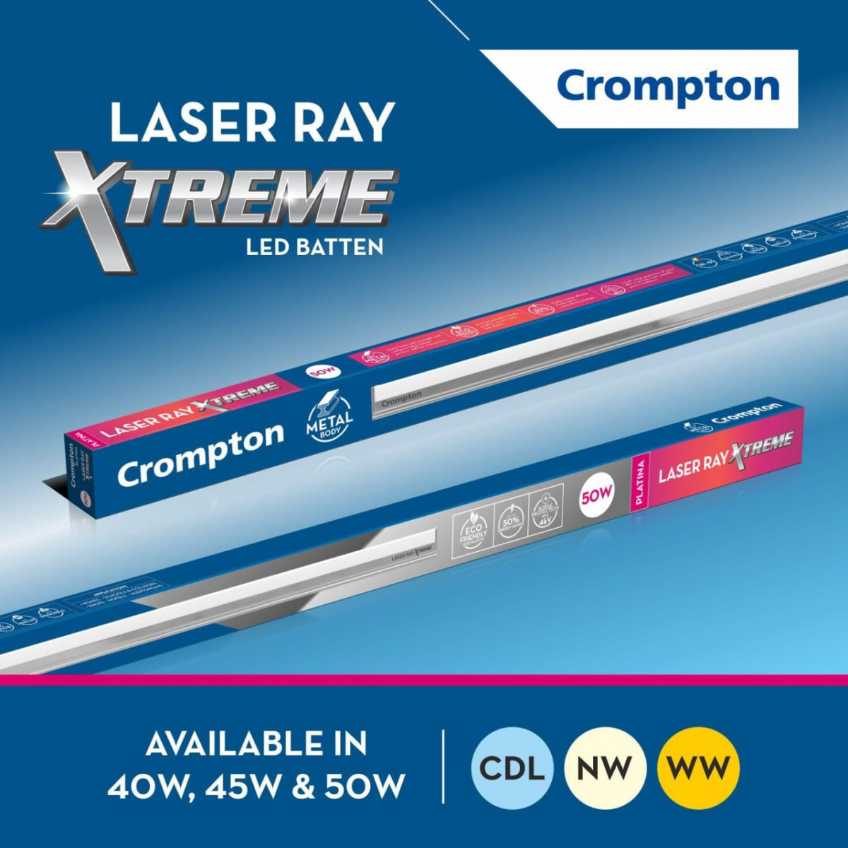 Crompton 50w Led Batten (pack Of 2) 1029 – Best Price in India