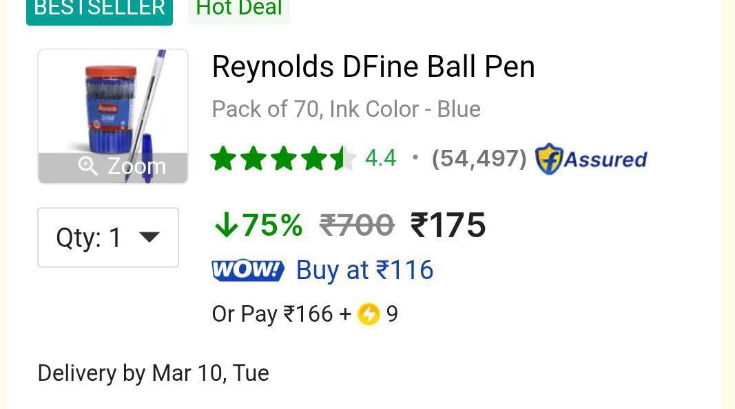 Pack Of 70 Pen At 175per Pc S 2 5 – Best Price in India