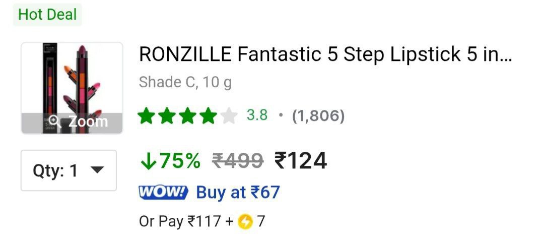 Loot Ronzille 5in1 Lipstick 124masterlink Ronzille Lipstick 80 More Deals C
