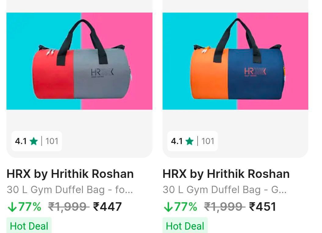 Flipkart 80 On Hrx By Hrithik Roshan Duffel Bags Link Track Pants Starting 