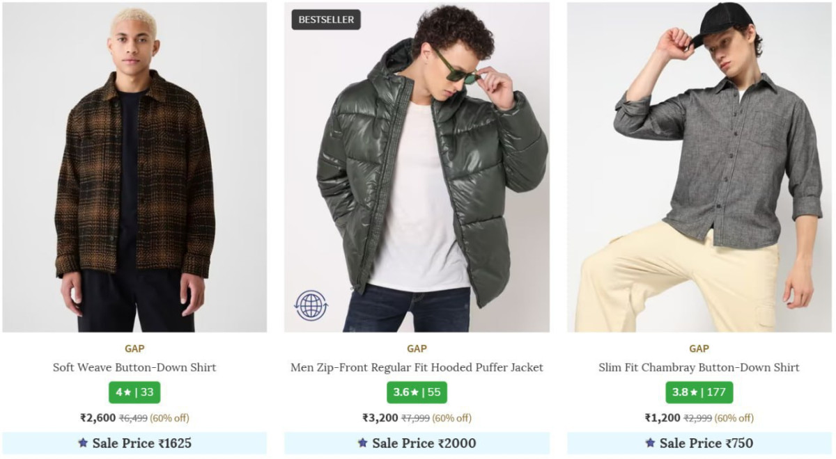 Ajio Loot Flat 75 On Gap Clothing Apply Code Limited75men S Women S – Best 