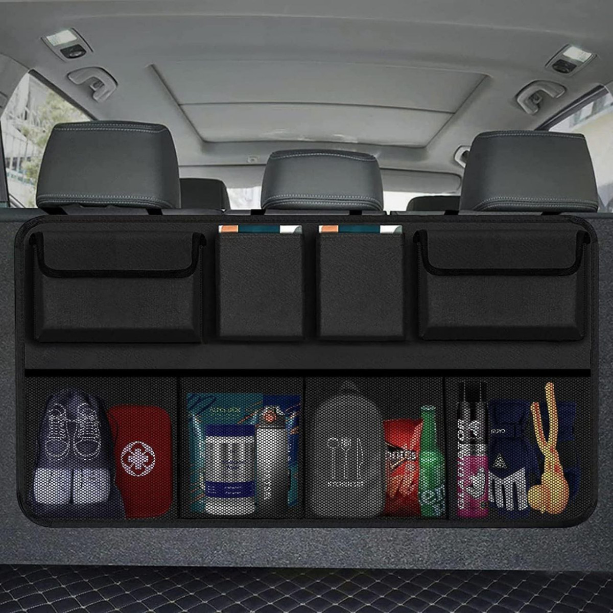 Coupon Zockrix Car Back Seat Organizer With Multiple Pockets Adjustable Str